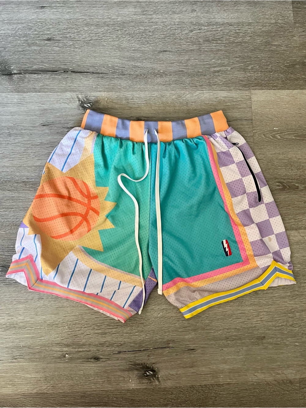 Who Cares x Collect & Select WHAT THE?! Pt. 2 Pastel Shorts Large Basketball